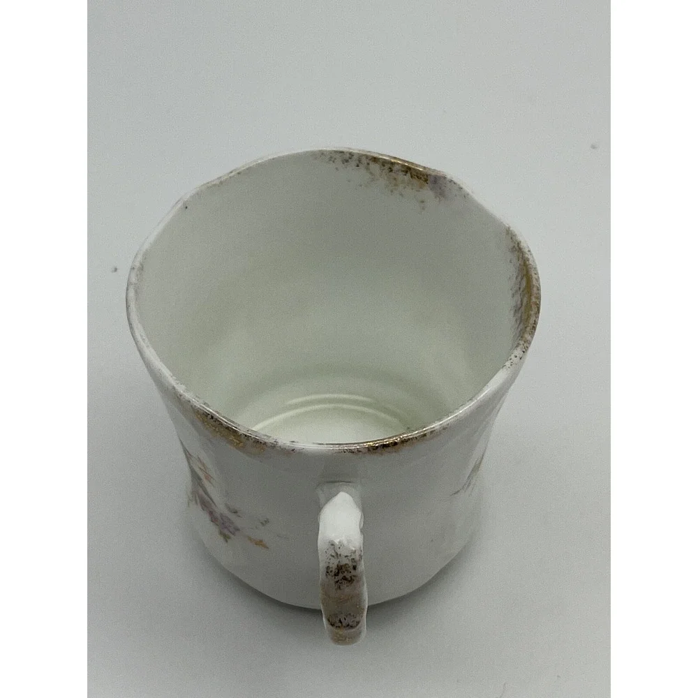 Antique Carl‎ Tielsch TC Demitasse Porcelain Teacup Floral Gold Germany 2-1/2